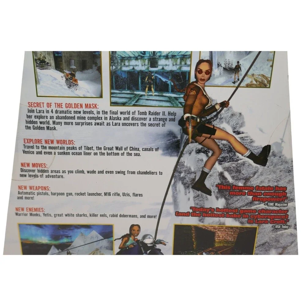Tomb Raider II Starring Lara Croft Gold Trapezoid Box (PC, 1999) SEALED